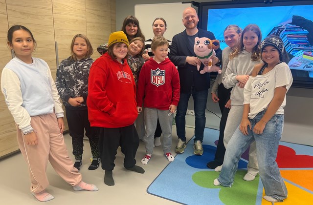 Ævar Þór heimsótti nemendur í 5.-7. bekk