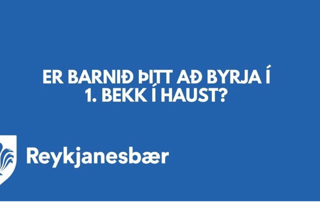 Innritun tilvonandi 1. bekkinga fyrir skólaárið 2026-2027