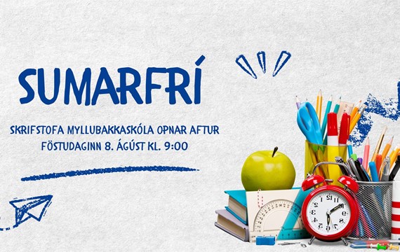 Lokun skrifstofu í sumar